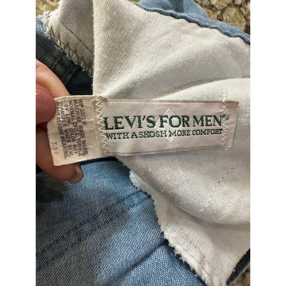 VINTAGE 70s Levi’s Orange Tab Bootcut Wide Leg Light Wash Denim Jeans Men 36x29 - Picture 3 of 16